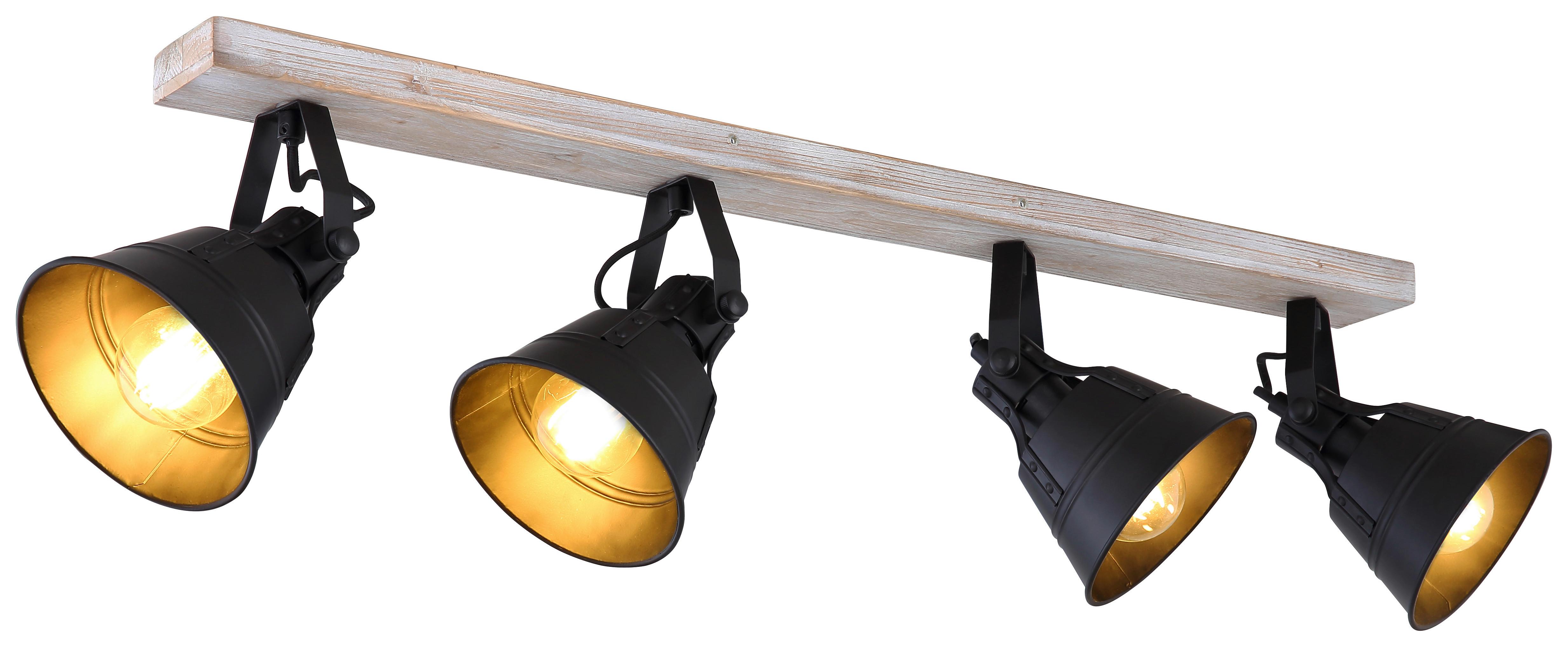Strahler 15366s-4 Günther - Goldfarben/Schwarz, Trend, Holz/Metall (82/17,5/18cm) - Globo
