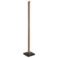 LED-Stehleuchte 67849s - Dunkelbraun/Schwarz, Natur, Holz/Kunststoff (18/18/113cm) - Globo