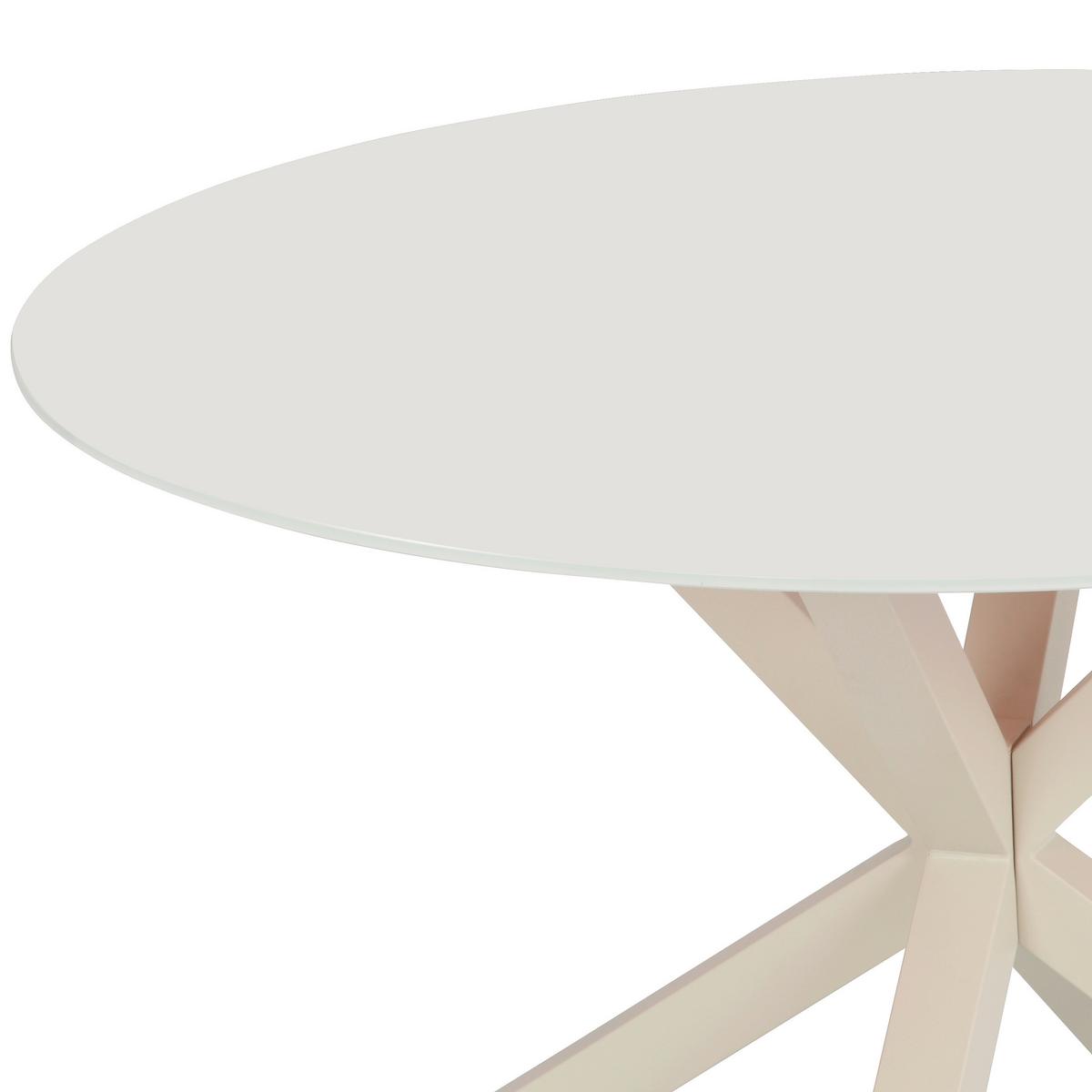 Esstisch Vanda Kaschmir D: 130 cm - Kaschmir, MODERN, Glas/Metall (130/130/75,5cm) - P & B