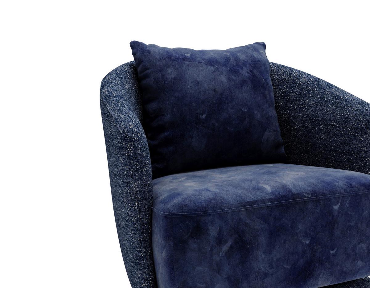 Wish Blau B: 83 Cm - Blau/Schwarz, Design, Textil (83/80/75cm) - Livetastic