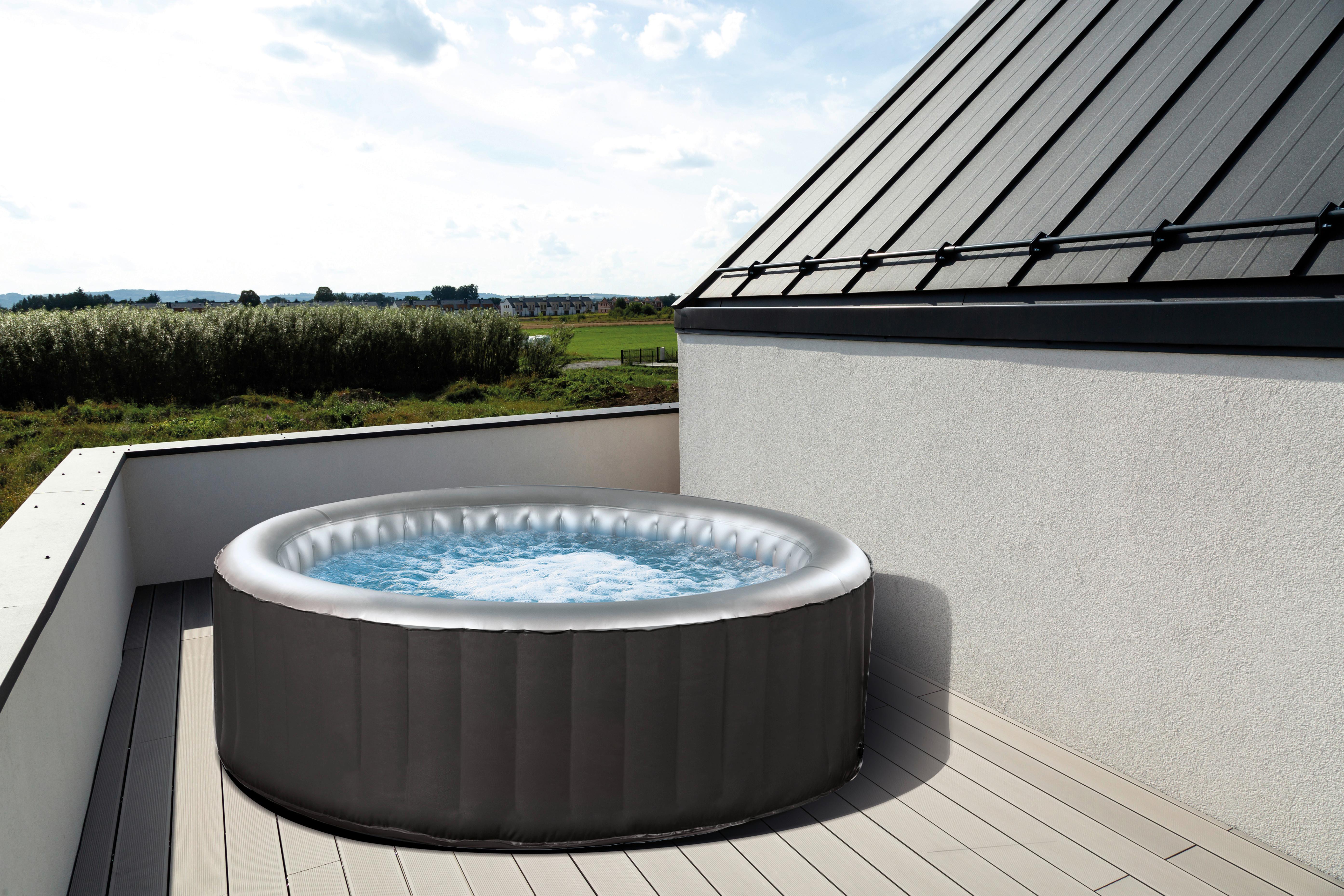 Whirlpool Aufblasbar London Ø 165 X H 67 cm - Braun, KONVENTIONELL, Kunststoff (165cm)