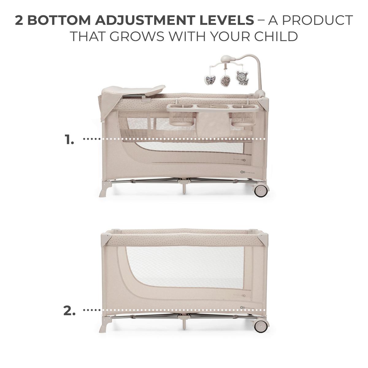 Reisebett Joy 2 3-In-1 Beige, Lf: 60x120cm - Beige, Basics (60/120cm) - Kinderkraft