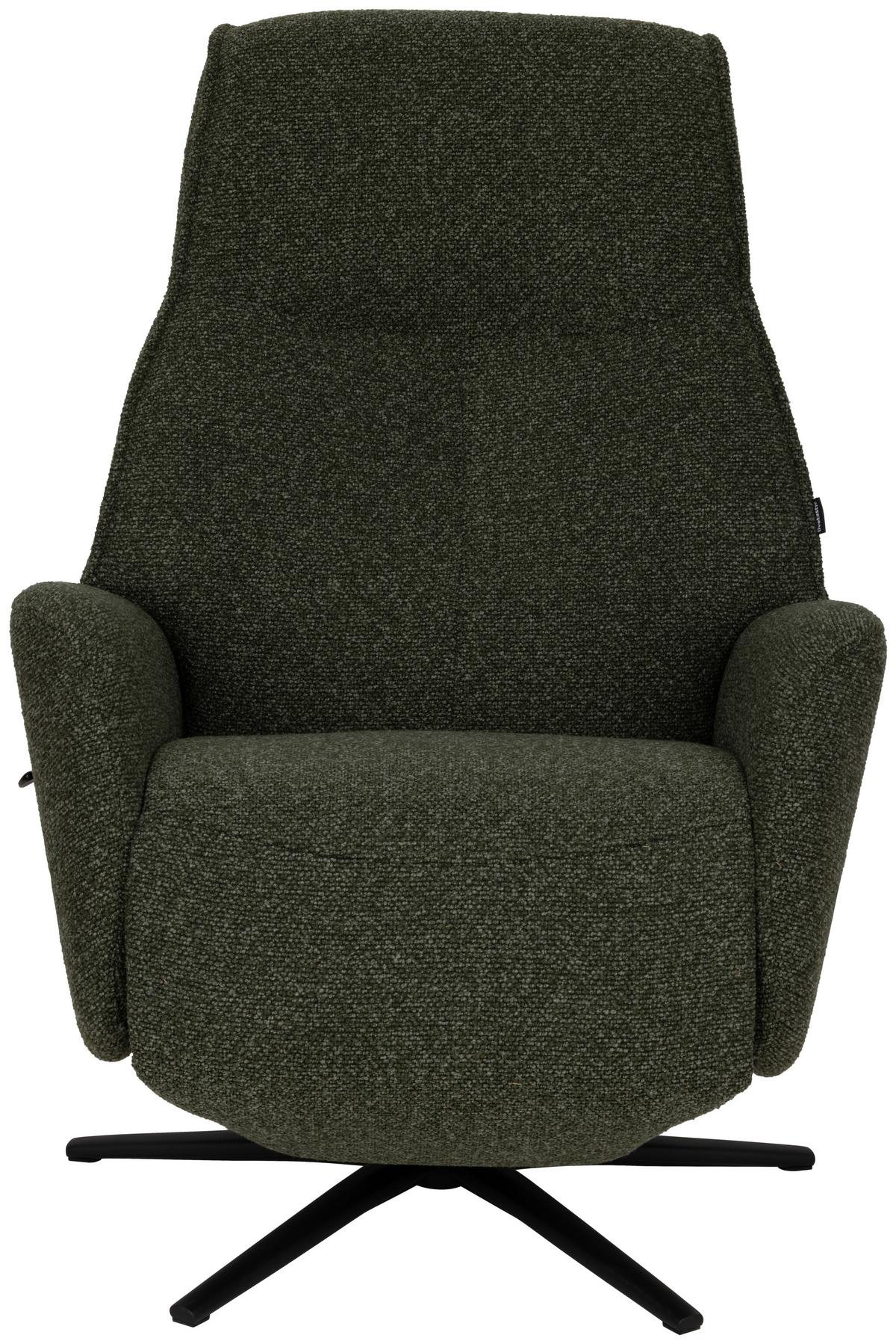 Relaxsessel Snooze Dunkelgrün B: 77 cm - Dunkelgrün/Schwarz, Design, Holz/Textil (77/112/86cm) - Livetastic