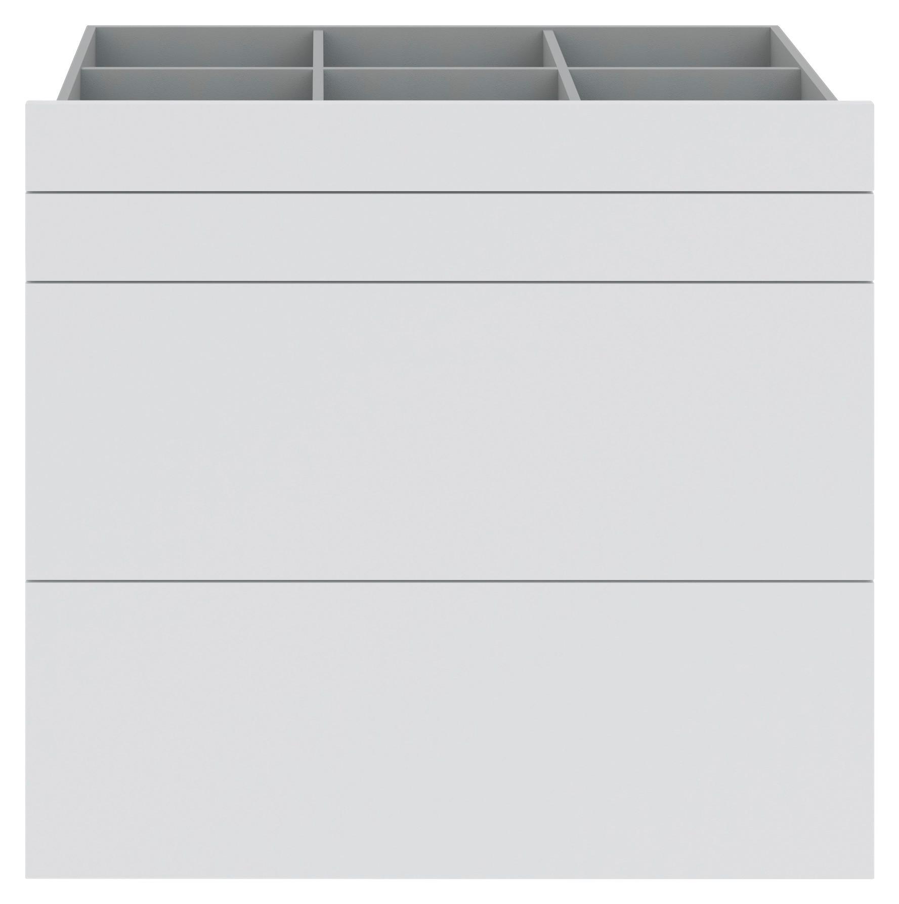 Schubladenset Unit Weiß B: 91 cm, Vollauszug - Weiß, MODERN, Holzwerkstoff (91/83/47cm) - Ondega