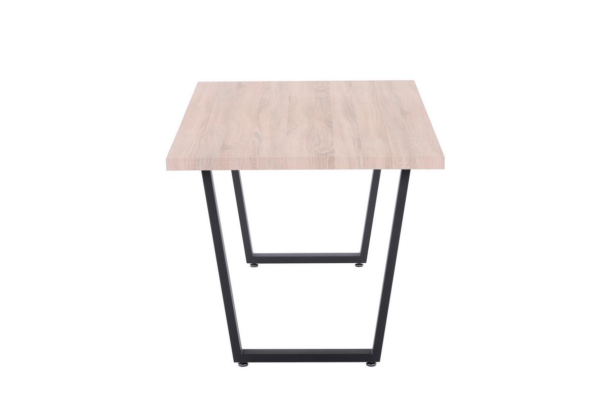 Esstisch Schwarz, Naturfarben L: 160cm - Schwarz/Naturfarben, Design, Holzwerkstoff/Metall (160/90/75cm) - Livetastic