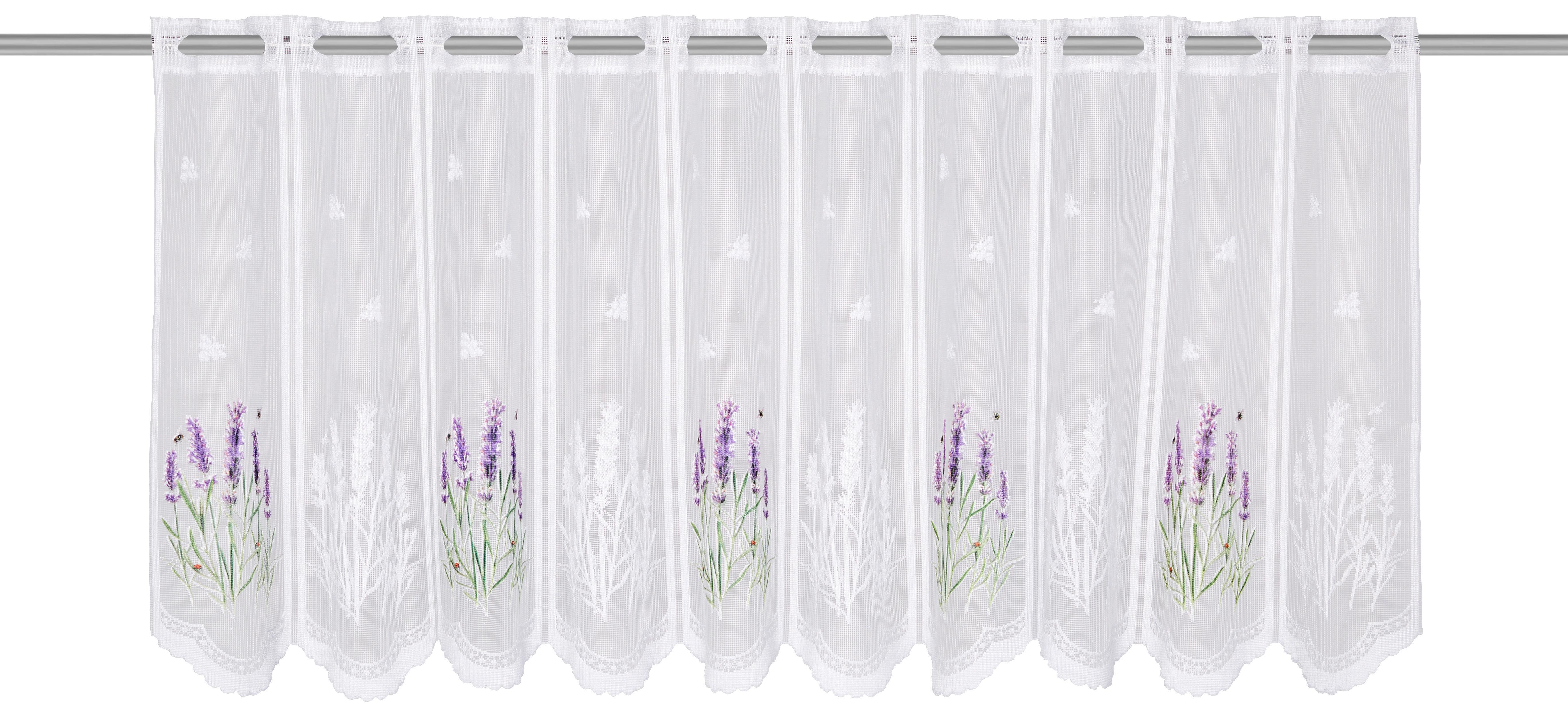 Kurzgardine Gitte - Weiß, KONVENTIONELL, Textil (140/50cm) - Ondega