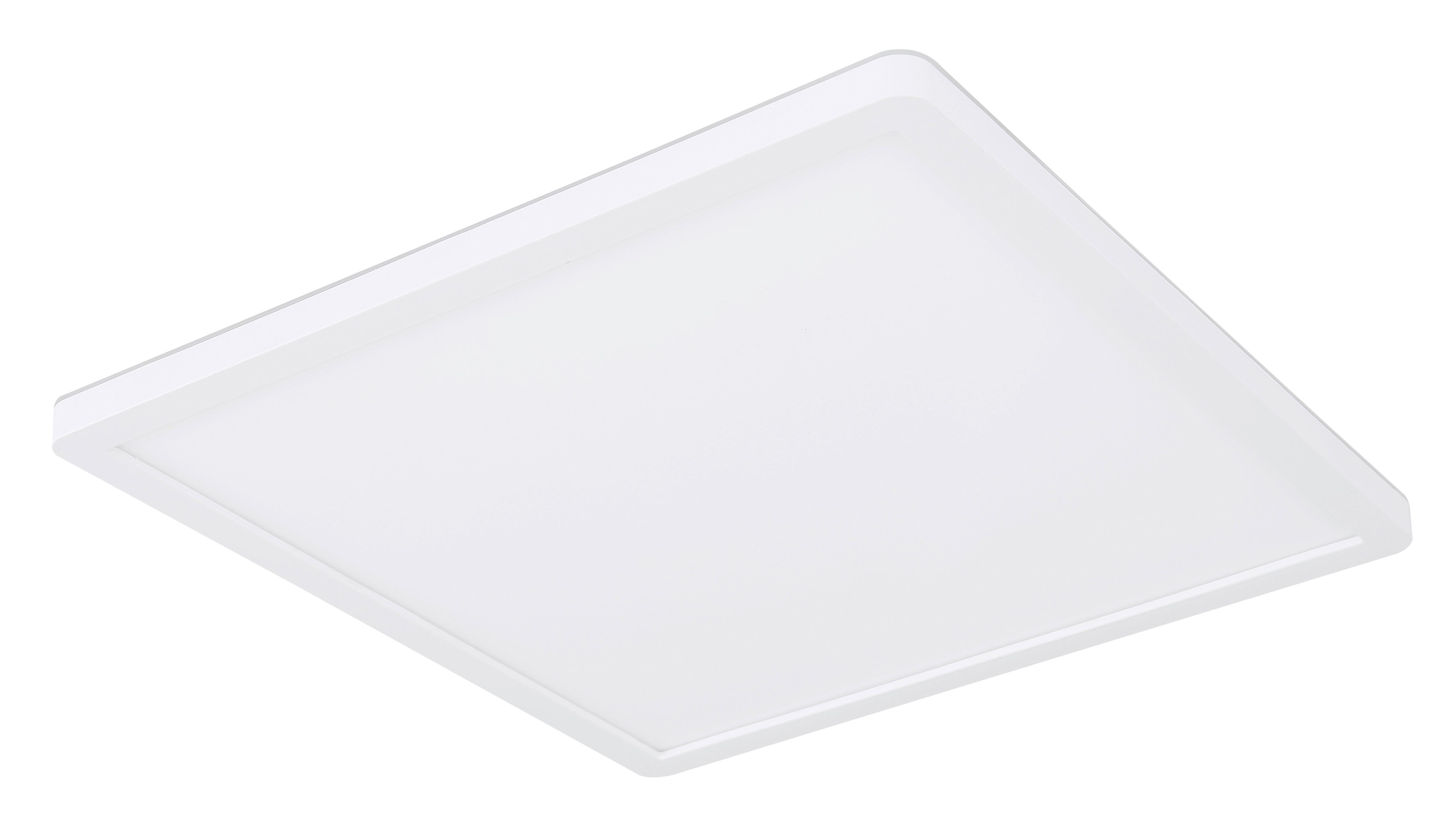 Led-deckenleuchte Sapana L: 29,4 Cm Mit Memory-Funktion - Opal/Weiß, Basics, Kunststoff (29,4/29,4/2,5cm) - Globo