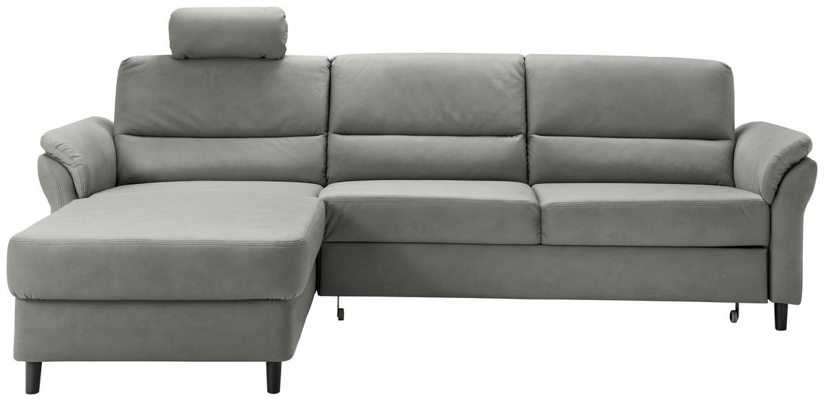Ecksofa Cavoli, Grau S: 176x279 cm - Schwarz/Grau, MODERN, Textil (176/279cm) - Livetastic