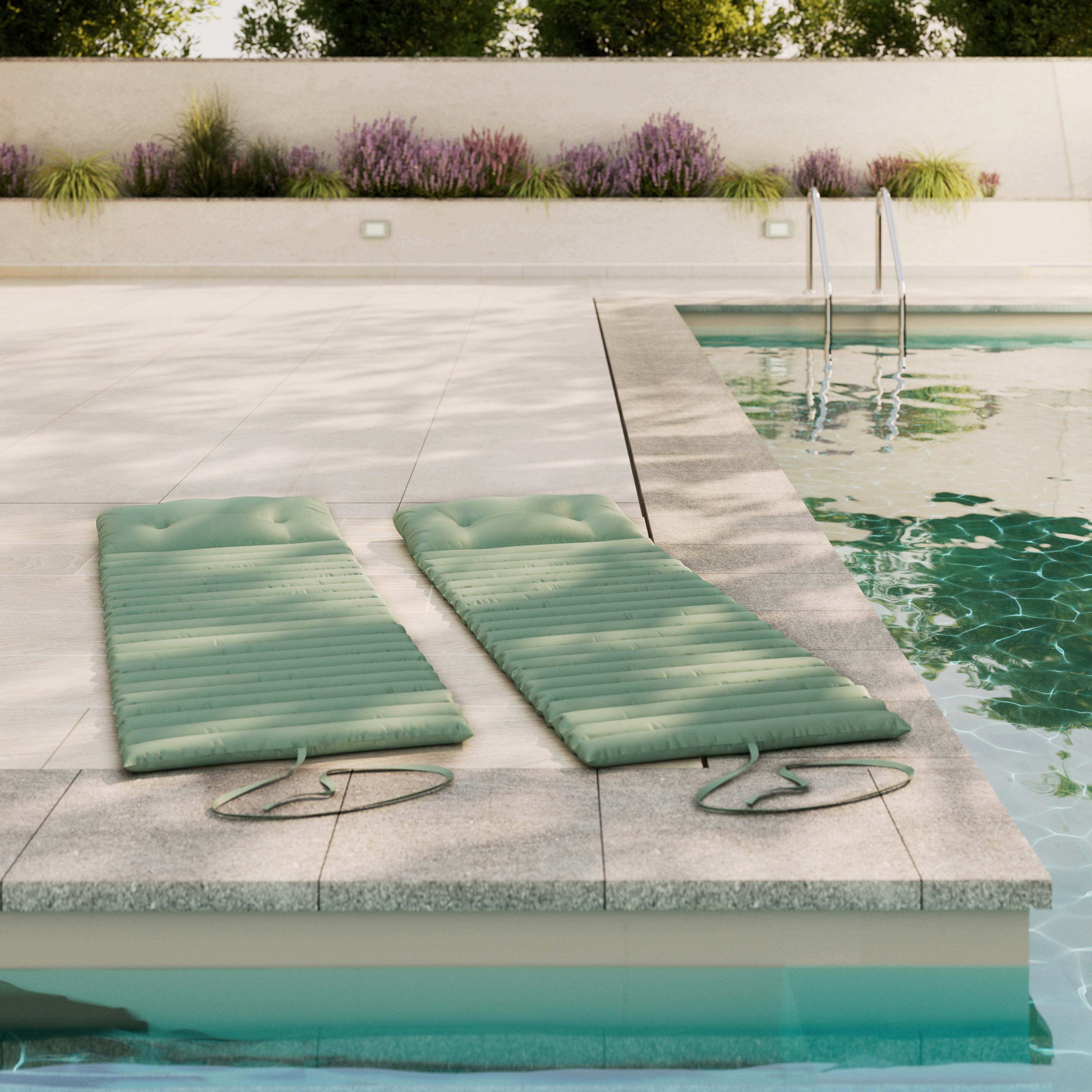 PODUŠKA NA LEŽADLO LUNA - zelená, Modern, textil (180/5/60cm) - Bessagi Garden