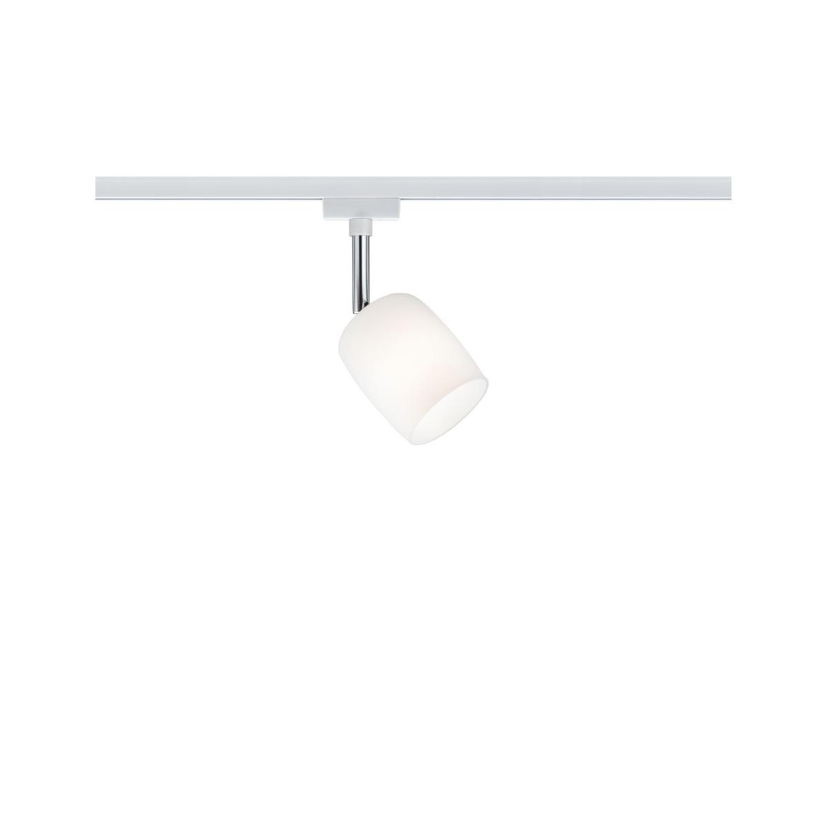 Schienensystem Urail Strahler 95342 LED-Spotkopf Schwenkbar - Chromfarben/Weiß, Design, Glas/Metall (7,4/12,8/11,5cm) - Paulmann