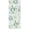 Vliestapete Cactus Grey Panel - Grau/Grün, Basics (100/250cm) - Komar