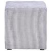 Hocker Bali Hellgrau Sitz Gepolstert H: 42 cm - Hellgrau, MODERN, Textil (45/42/45cm)
