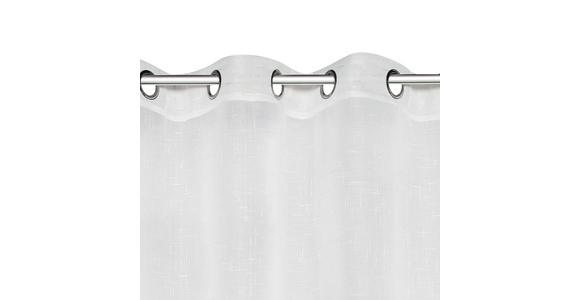 Vorhang Mit Ösen Malina 140x245 Cm Grau/weiß - Weiß, MODERN, Textil (140/245cm) - Luca Bessoni