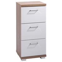 UNTERSCHRANK Nebraska B:35,5cm Sonoma Eiche - Chromfarben/Weiß, MODERN, Holzwerkstoff (35,5/74/31,5cm) - MID.YOU