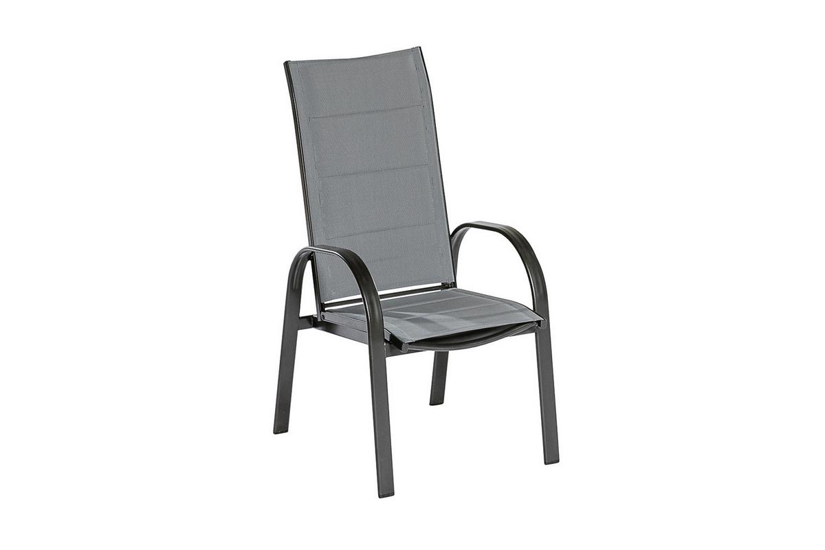 Gartenset Marini - Graphitfarben/Grau, MODERN, Glas/Textil - Gardenson
