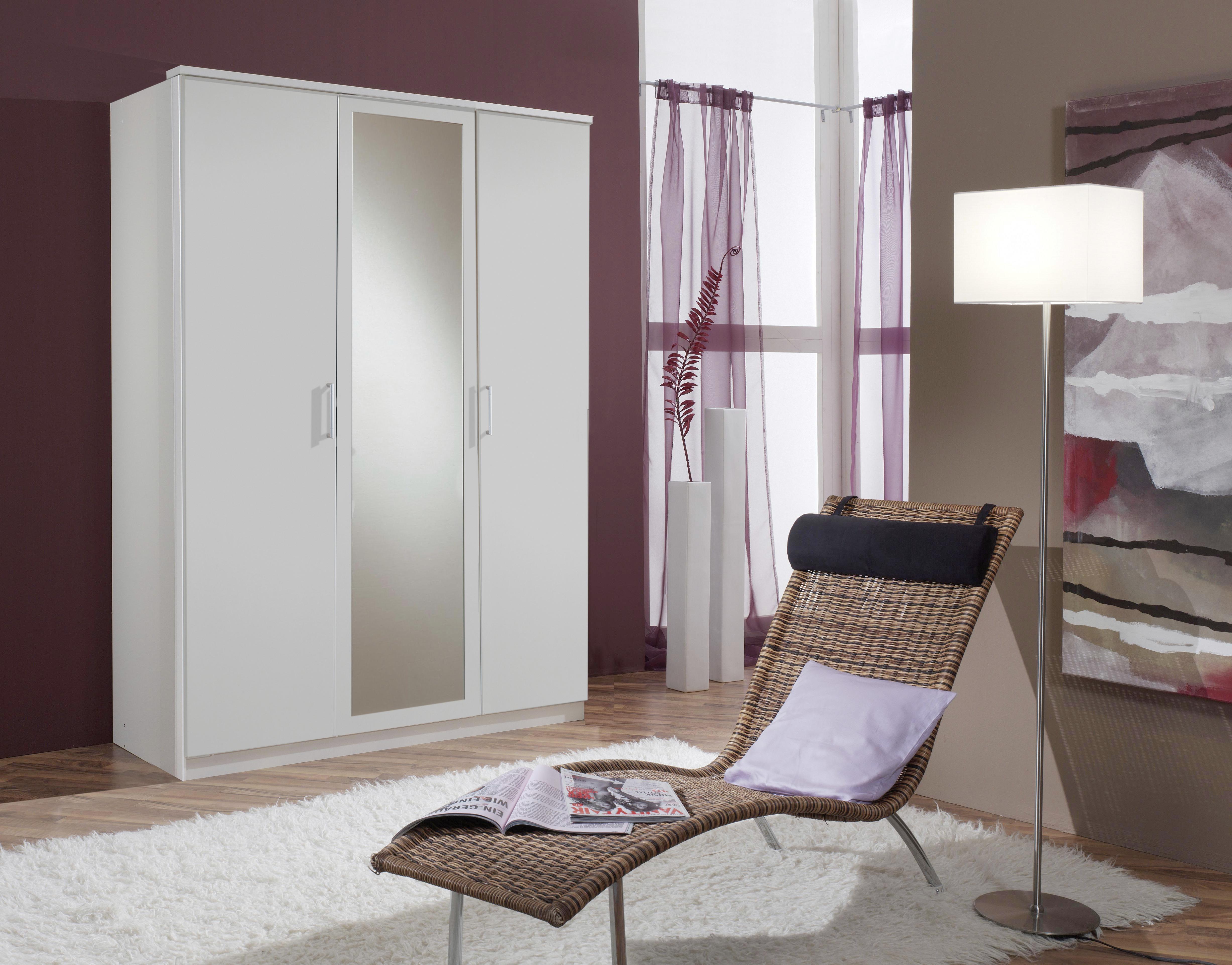 Šatní Skříň Osaka Šířka 135cm - bílá/barvy hliníku, Konvenční, kompozitní dřevo/plast (135/199/58cm) - MID.YOU