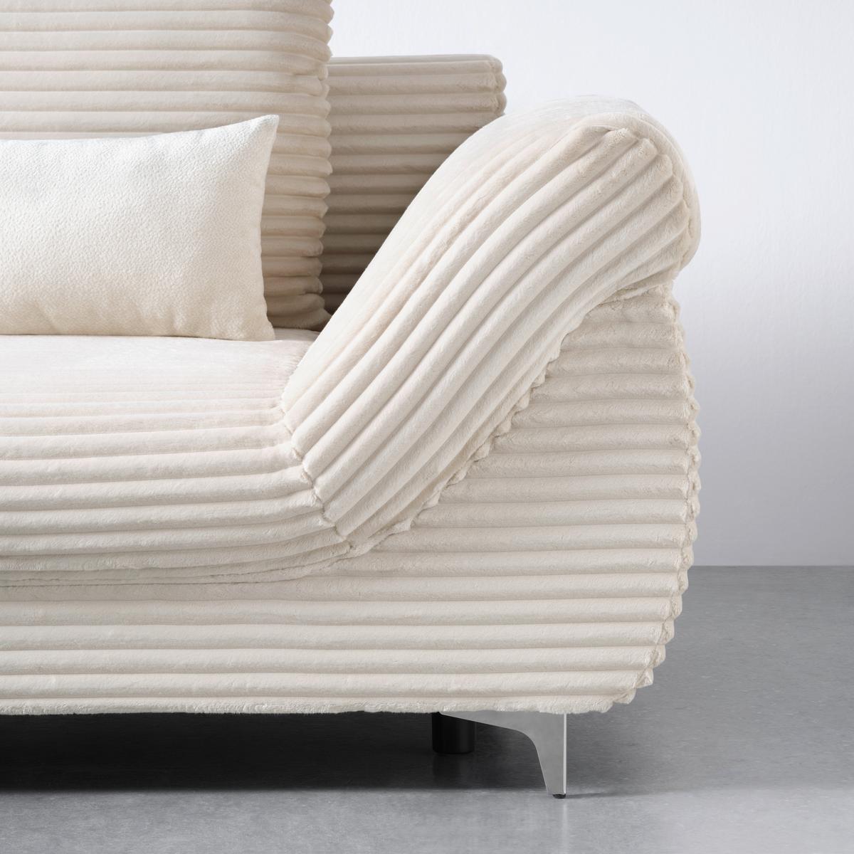 Sedačka Alantis Lux, levá, krémová - černá/barvy stříbra, Lifestyle, kov/dřevo (175/263cm) - Mömax
