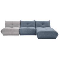 Ecksofa Giselle Blaugrau/grau S: 315x185 Cm - Blaugrau/Grau, Trend, Textil (315/185cm) - Livetastic