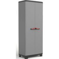 Plastová skriňa STILO vysoká - sivá, Basics, plast (68/173/39cm)