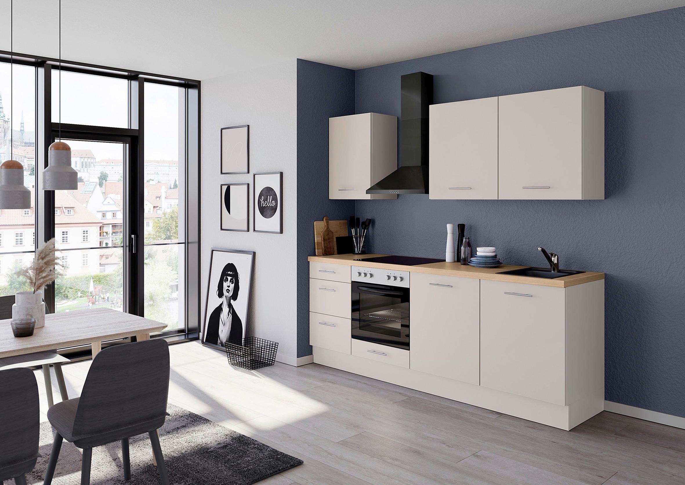 Küchenblock Ip3150 - Eichefarben/Magnolie, Design, Holzwerkstoff (230cm) - Impuls