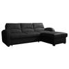 Ecksofa Tilo Schwarz S: 227 cm - Schwarz, Design, Leder/Textil (227/168cm) - Livetastic
