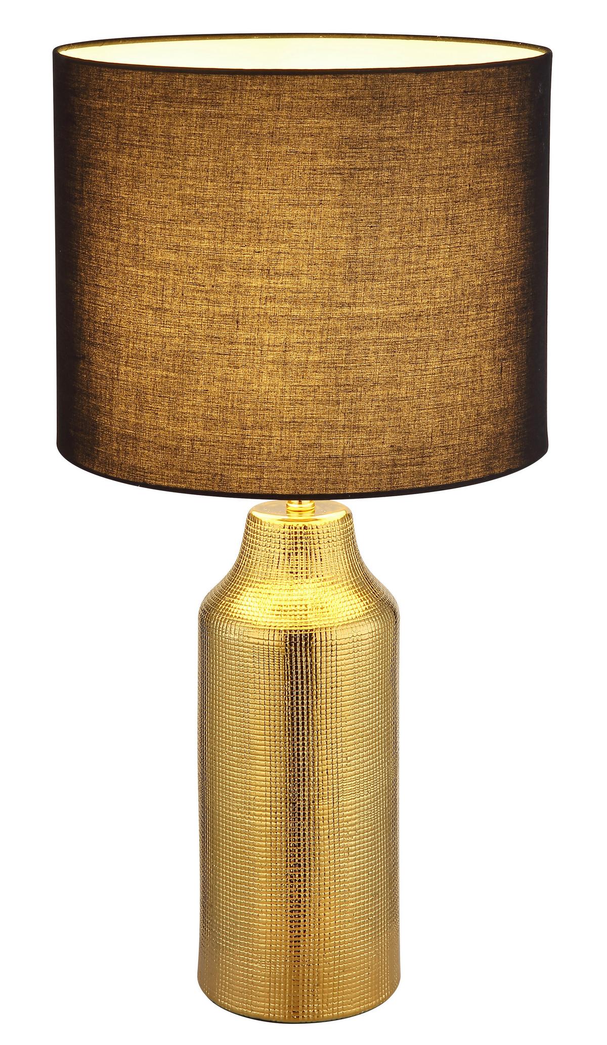 Tischleuchte 21736g Elden - Goldfarben/Schwarz, Basics, Keramik/Kunststoff (30,5/61cm) - Globo