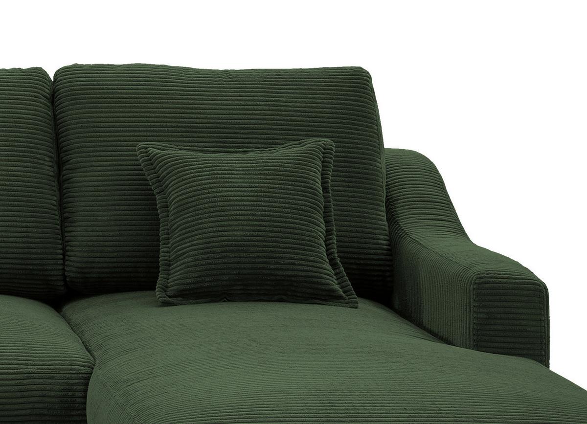 Wohnlandschaft Valentina - Dunkelgrün/Naturfarben, KONVENTIONELL, Textil (200/301/150cm) - P & B