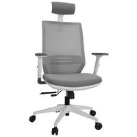 Bürostuhl Profondo Pro Grau/weiß Bis 120 Kg - Weiß/Grau, Basics, Kunststoff/Textil (70/117/62cm) - MID.YOU