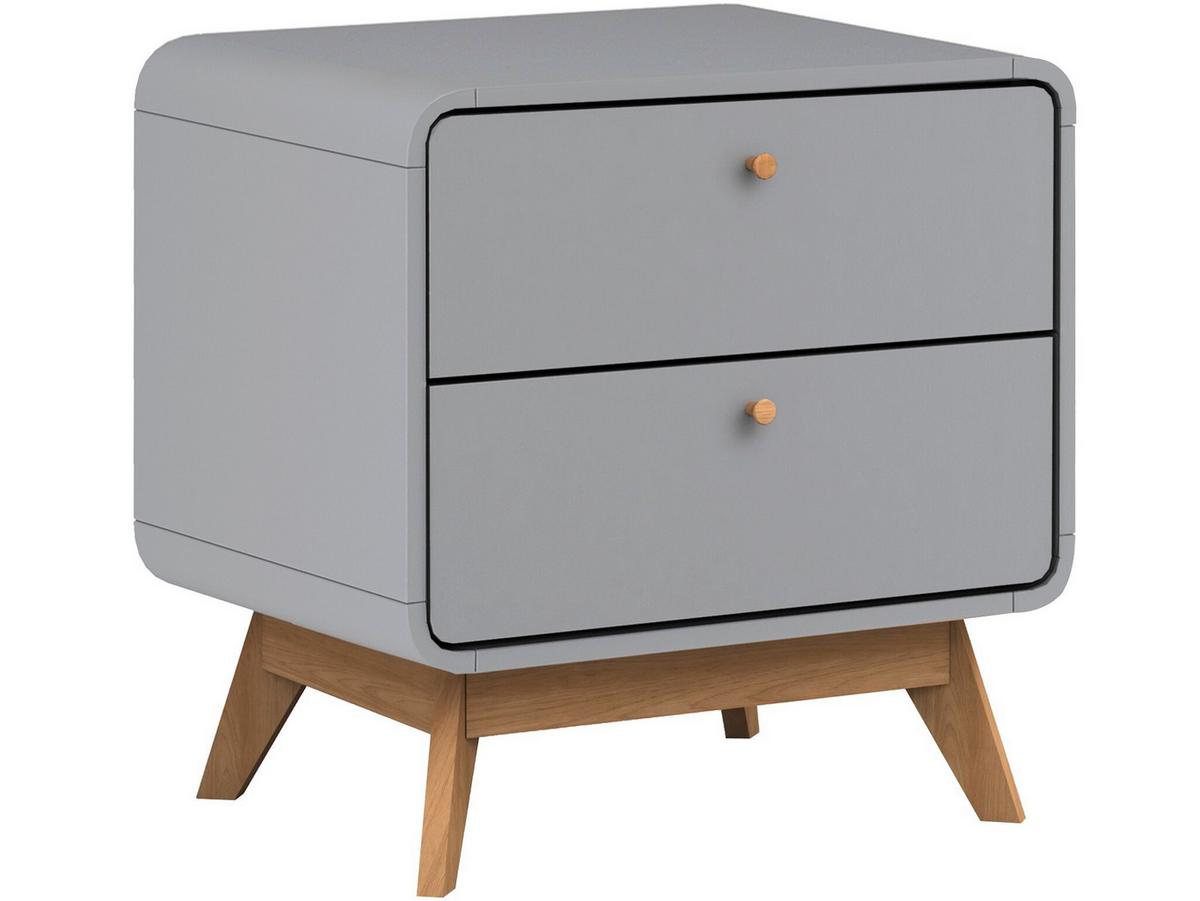 Nachttisch Cassie Grau B: 51 Cm - Eichefarben/Grau, Design, Holz/Holzwerkstoff (51/53/39cm) - MID.YOU