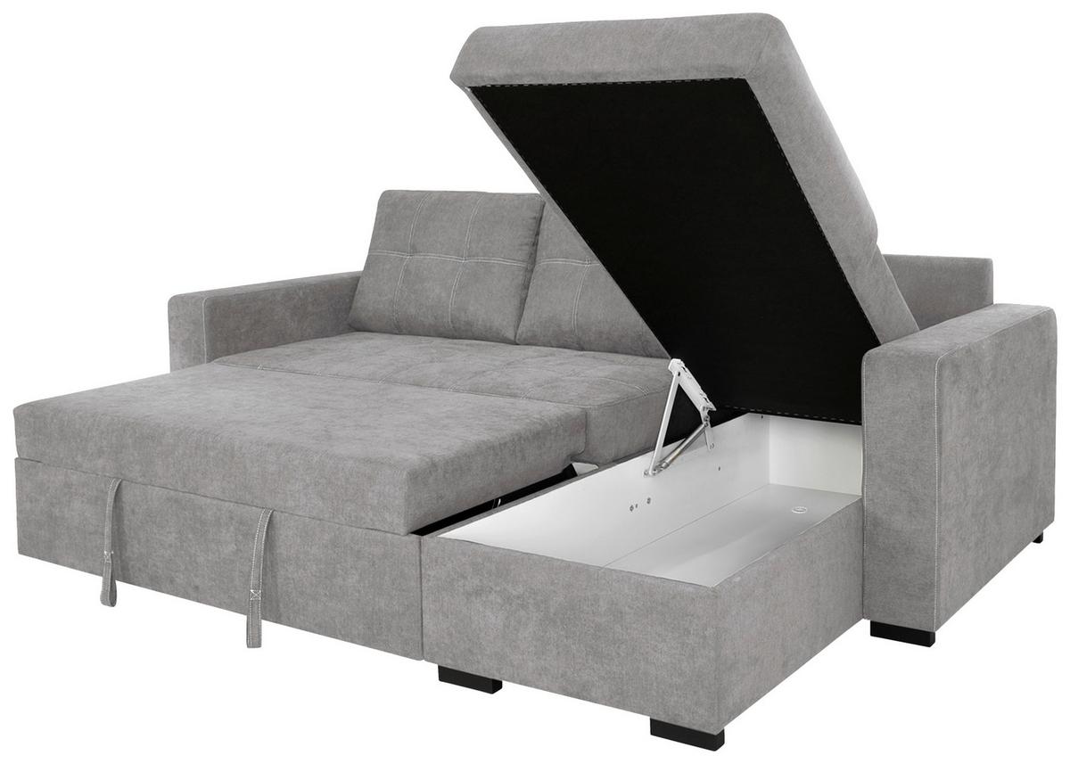Sedací souprava TURIN, světle šedá - černá/světle šedá, Design, kov/dřevo (239/87/160cm)