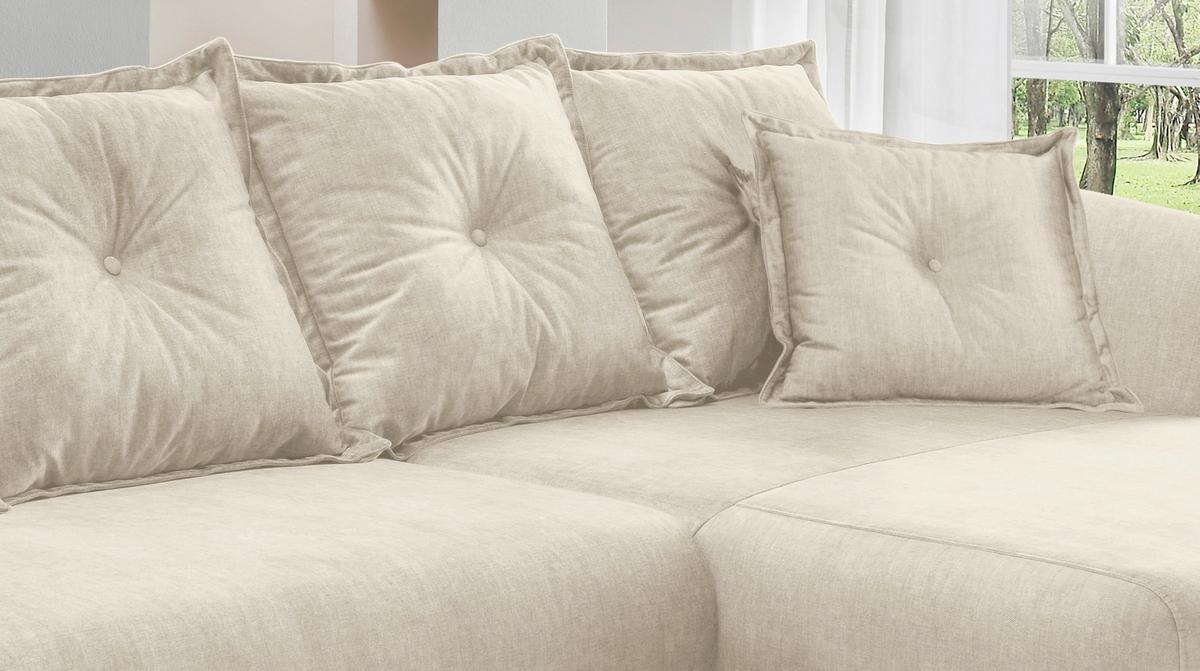 Ecksofa Baggio, Beige, Buchefarben, S: 277x162 Cm - Beige/Buchefarben, MODERN, Textil (277/162cm) - Livetastic