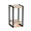 Virágállvány Scott 4 - Tölgyfa/Fekete, modern, Faalapú anyag/Fém (30/55/30cm) - Ombra