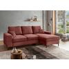 Eckschlafsofa Zona, Koralle S: 237x143 Cm - Koralle/Schwarz, KONVENTIONELL, Textil (237/143cm) - Livetastic