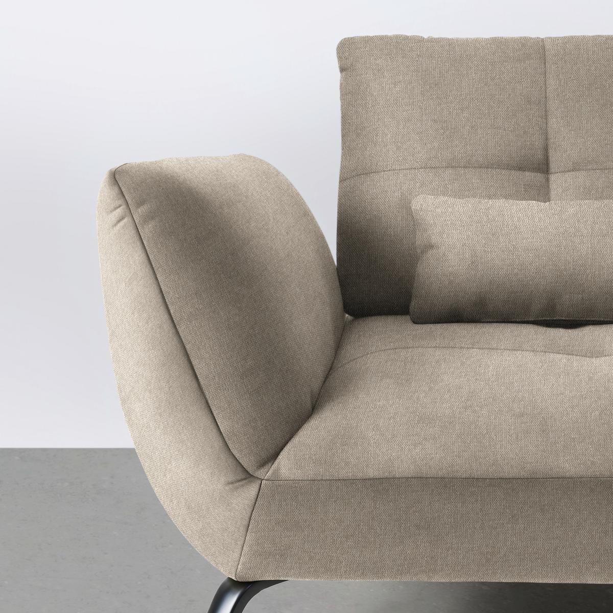 Rohová sedačka TRENDY, pravá, écru - čierna/écru, Modern, kov/kompozitné drevo (310/93/250cm) - Premium Living