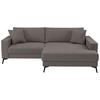 Ecksofa Ted Grau S: 228x174 Cm - Schwarz/Grau, Trend, Textil (228/174cm)