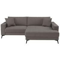 Ecksofa Ted Grau S: 228x174 Cm - Schwarz/Grau, Trend, Textil (228/174cm)