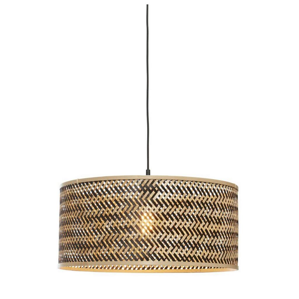 Hängeleuchte Java Naturfarben/Schwarz D: 50 cm