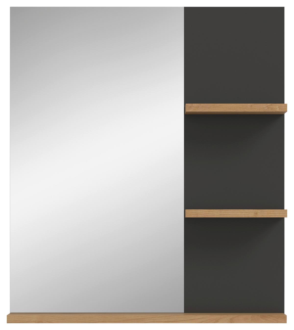 Spiegel Canu Eiche Artisan Dekor Dunkelgrau - Dunkelgrau/Eiche Artisan, MODERN, Glas/Holzwerkstoff (63/73/16cm) - MID.YOU