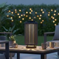 SOLÁRNE SVIETIDLO MADONNA - čierna/tmavomodrá, Modern, kov/textil (22/54/22cm) - Bessagi Garden