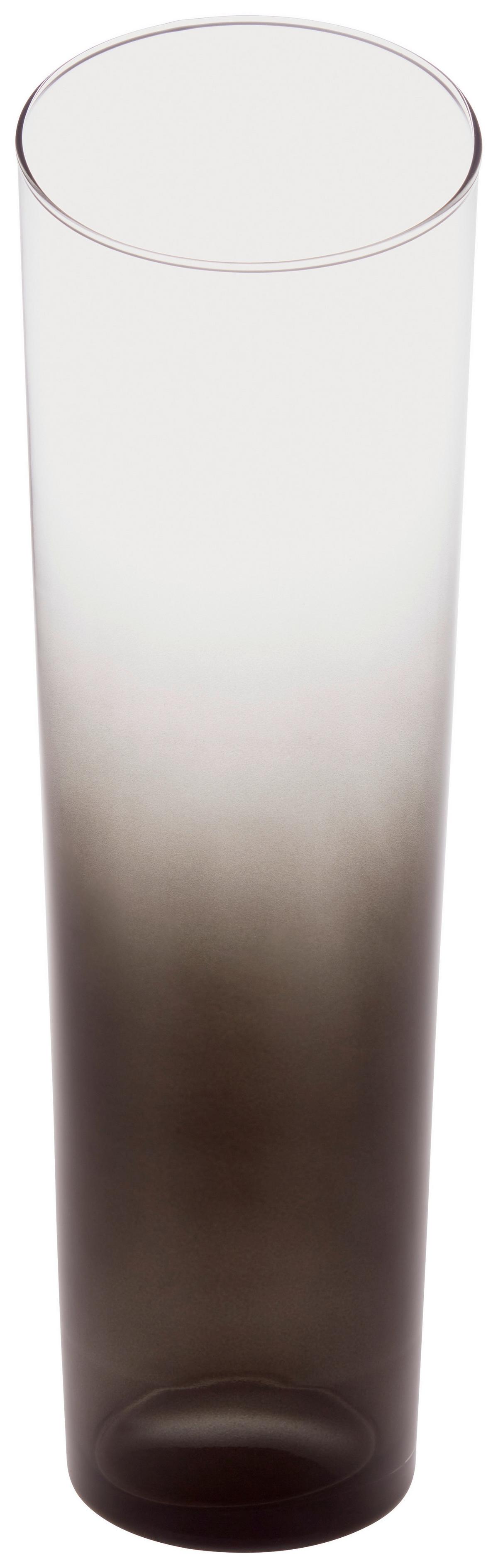 Vase Mathias - Klar/Alabasterfarben, KONVENTIONELL, Glas (15/50cm) - Luca Bessoni