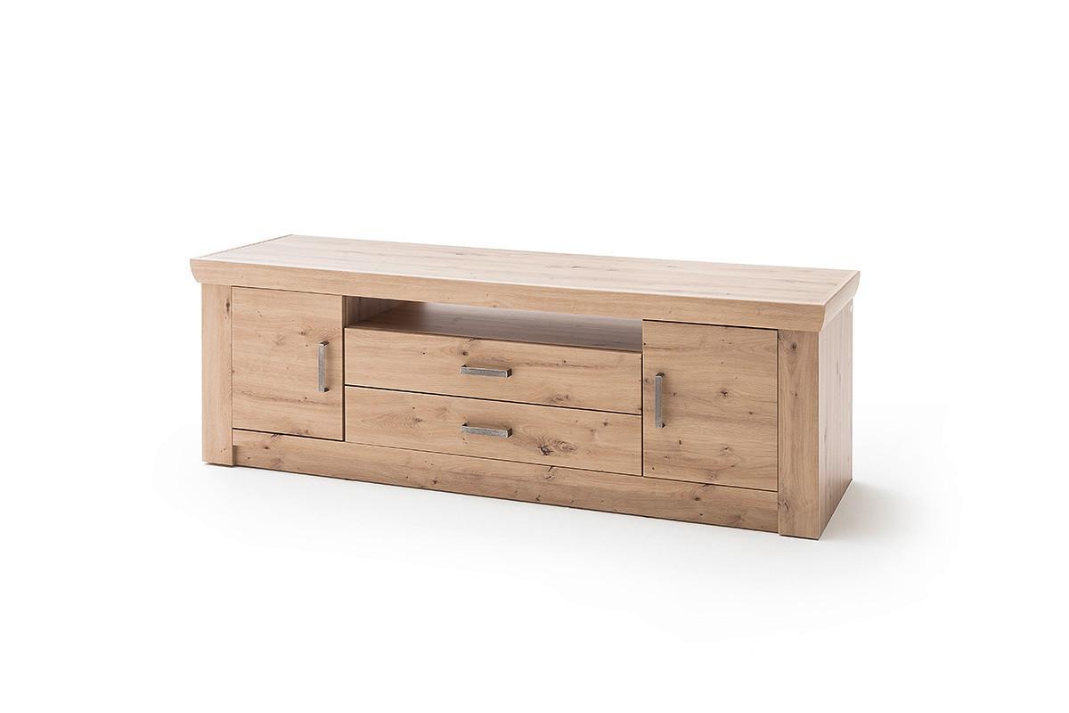 TV-Element Meran B: 180 cm Eiche Dekor - Eichefarben, Design, Holzwerkstoff (180/60/55cm) - Livetastic