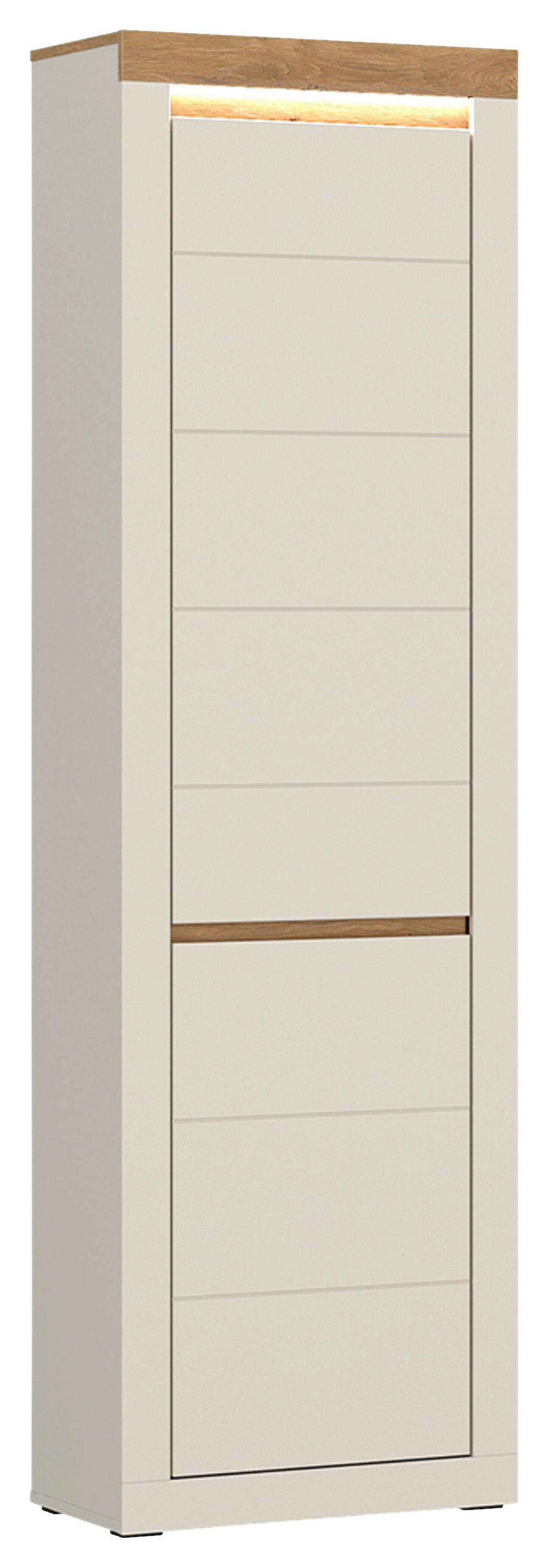 Schrank Naxxar Eichefarben/Kaschmir 59,2 cm - Kaschmir/Eichefarben, Trend, Holzwerkstoff (59,2/204,7cm)