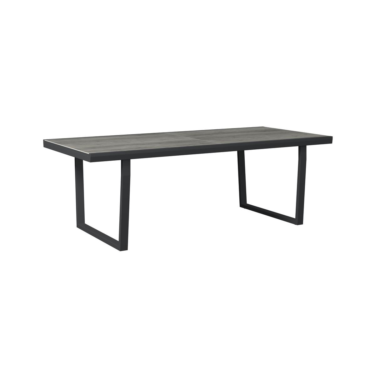 Gartentisch Sylt - Weiß/Naturfarben, MODERN, Kunststoff/Metall (220-330/75/100cm) - Beldano