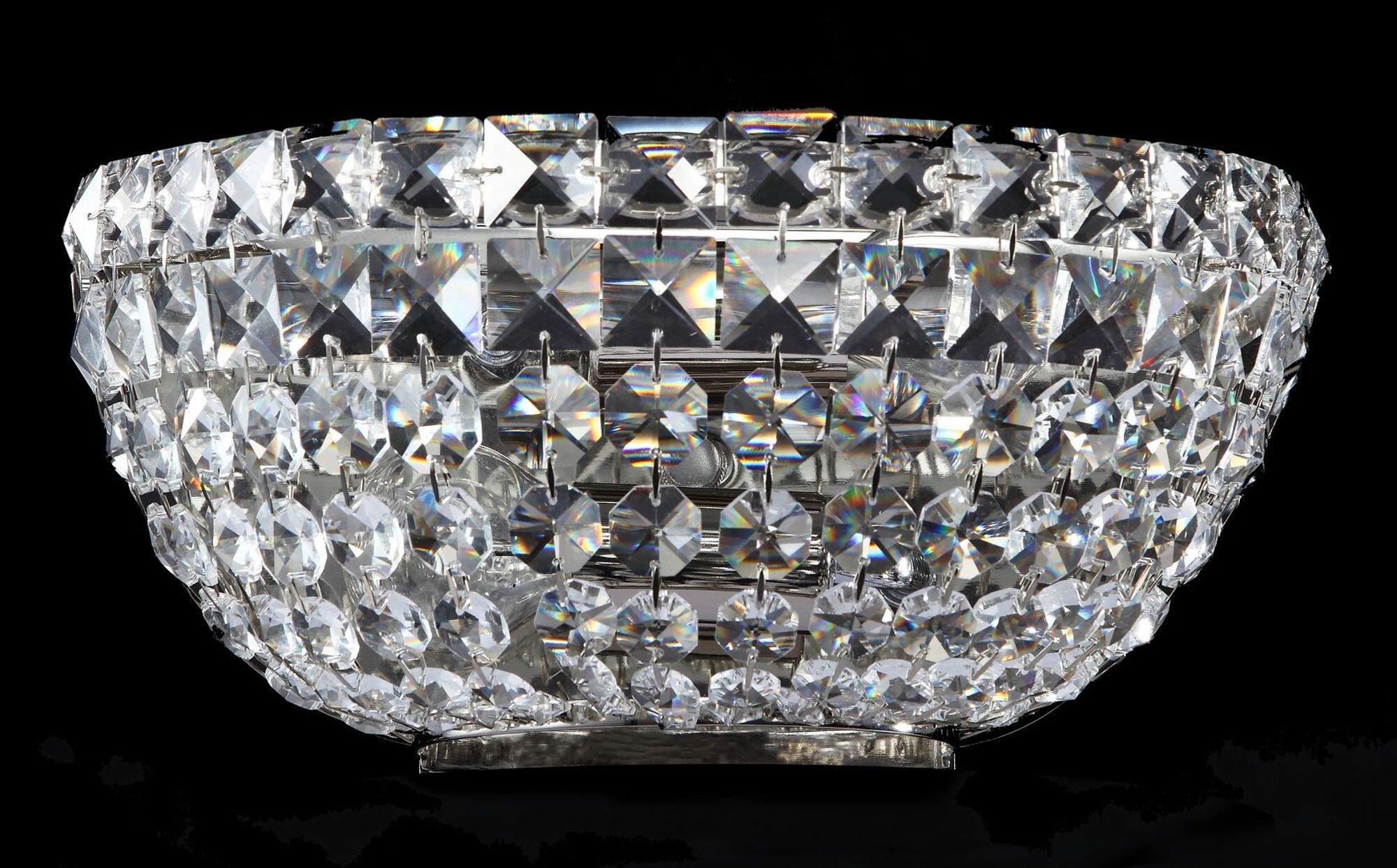 Wandleuchte Basfor - Nickelfarben, Trend, Metall (12,2/25,7/14,8cm) - MAYTONI