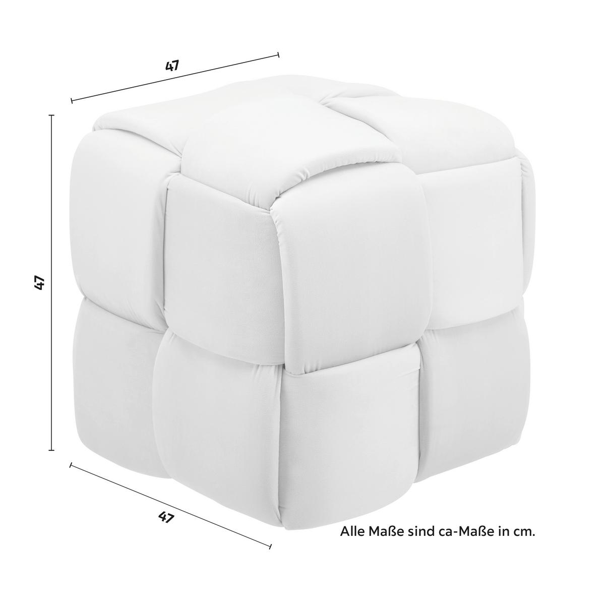 Taburet ELLA béžová zamat - čierna/béžová, Modern, drevo/textil (47/47/47cm) - Bessagi Home