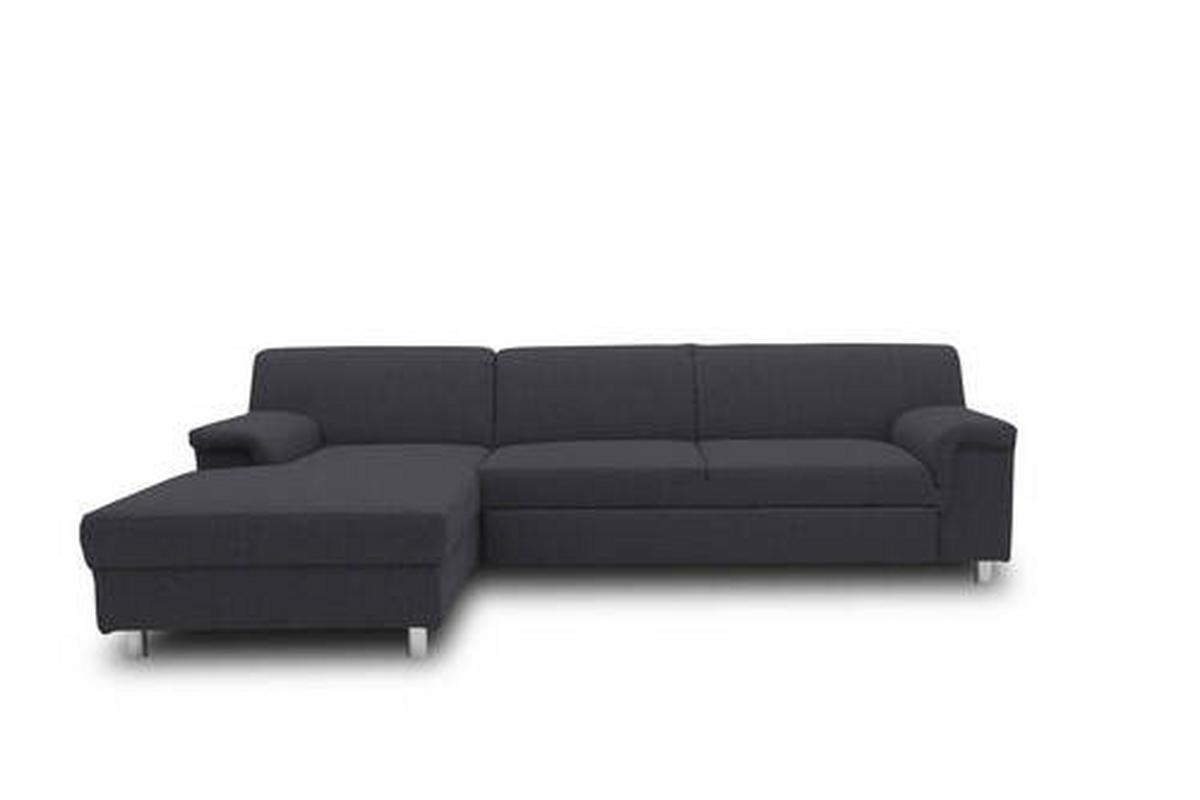 Ecksofa Jamie Rücken Echt Schlammfarben Webstoff - Chromfarben/Schlammfarben, KONVENTIONELL, Textil (150/251cm) - MID.YOU