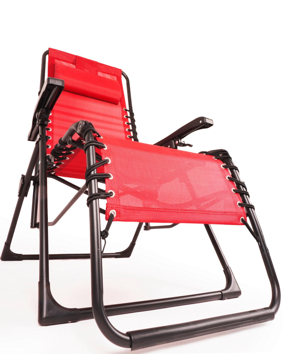 Bäderliege Relax Kunststoff Klappbar - Rot/Schwarz, Basics, Kunststoff (84/109/65cm)