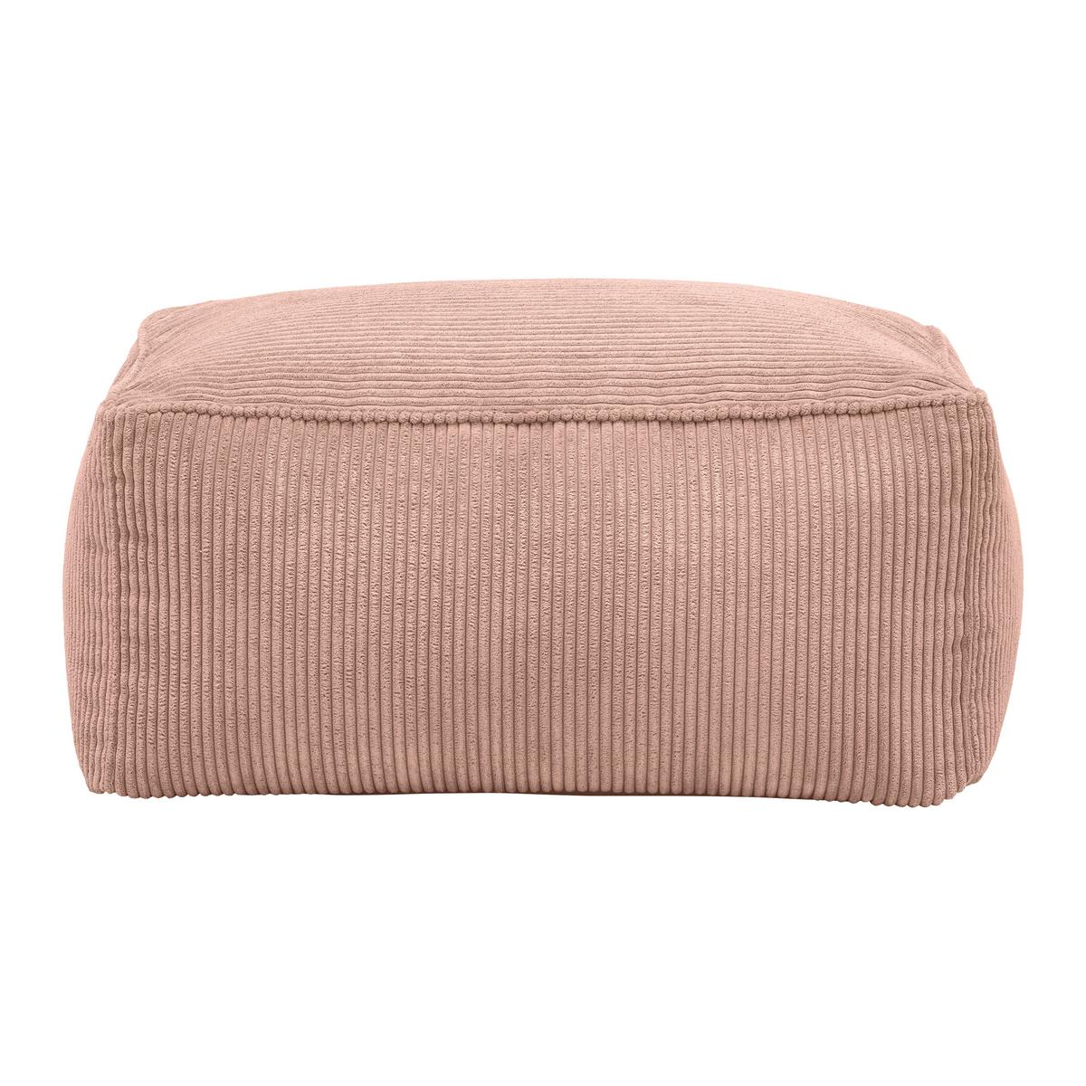 Taburet CAROLINE, růžový manšestr, max. 80 kg - růžová, Moderní, textil (80/38/50cm) - Mömax
