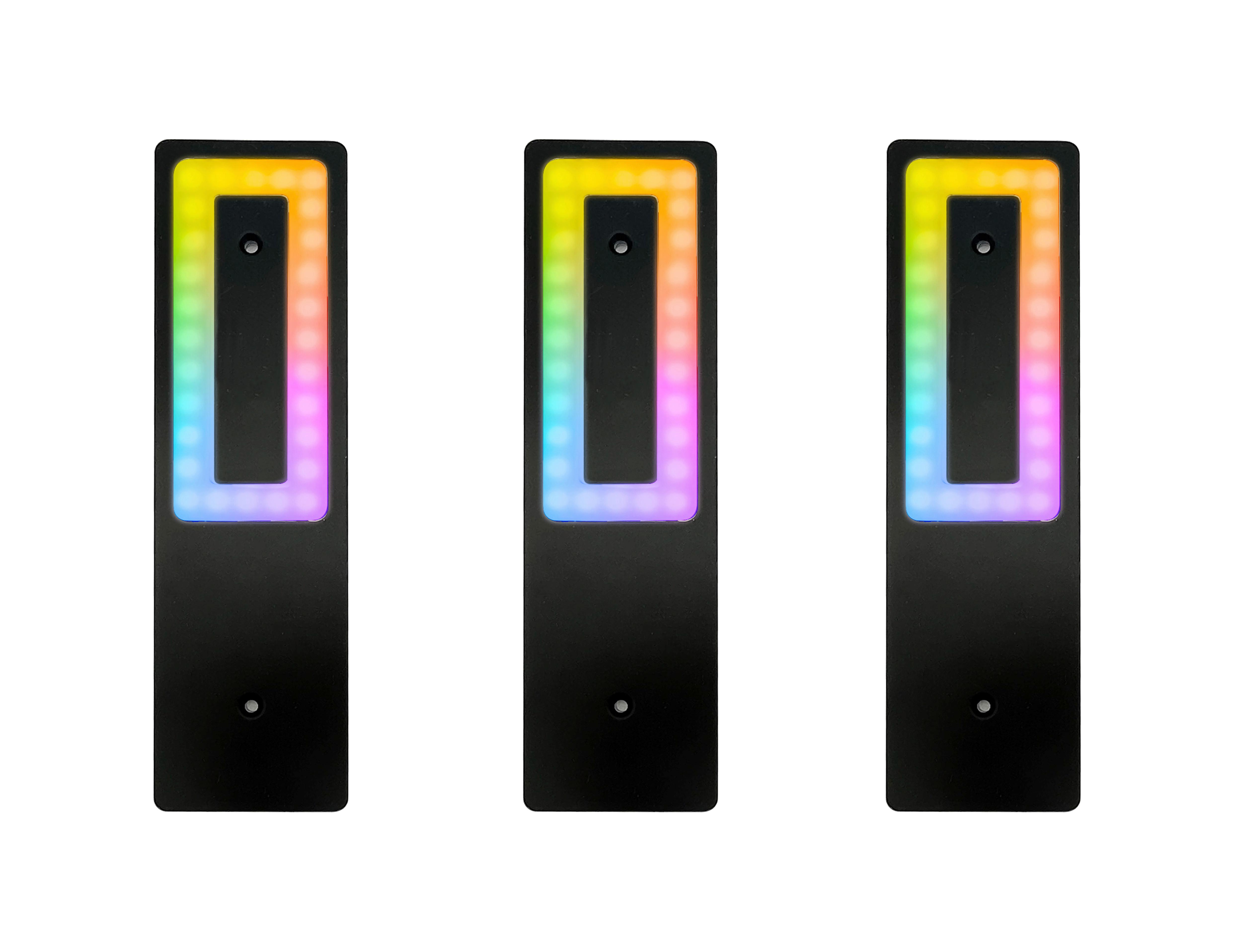 Unterbauleuchten-Set Cabinetleuchte Rgb - Schwarz, MODERN, Metall