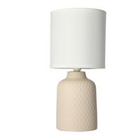 TISCHLEUCHTE 41-79879 - Beige/Weiß, KONVENTIONELL, Keramik/Kunststoff (15/15/32cm)